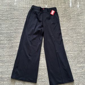 Spanx stretchy trouser navy blue pinstriped